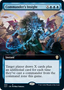Commander's Insight (Extended Art) card from Commander 2021
