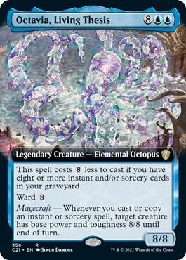 Octavia, Living Thesis (Extended Art) card from Commander 2021