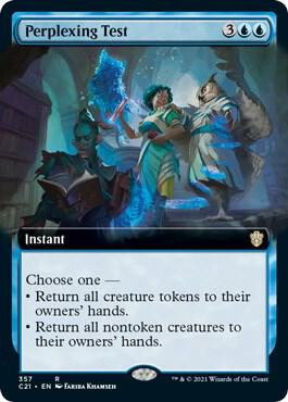 Perplexing Test (Extended Art) card from Commander 2021