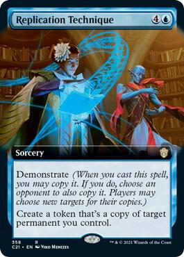 Replication Technique (Extended Art) card from Commander 2021