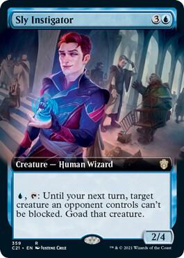 Sly Instigator (Extended Art) card from Commander 2021
