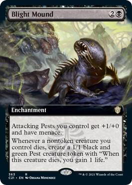 Blight Mound (Extended Art) card from Commander 2021