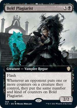 Bold Plagiarist (Extended Art) card from Commander 2021