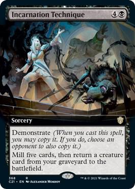 Incarnation Technique (Extended Art) card from Commander 2021
