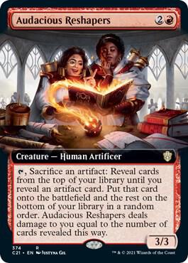 Audacious Reshapers (Extended Art) card from Commander 2021