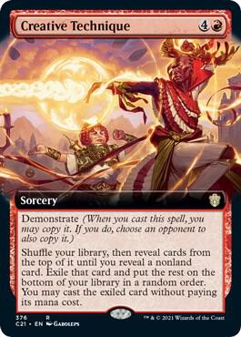 Creative Technique (Extended Art) card from Commander 2021