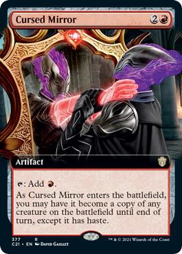 Cursed Mirror (Extended Art) card from Commander 2021