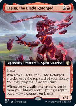 Laelia, the Blade Reforged (Extended Art) card from Commander 2021