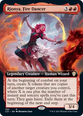 Rionya, Fire Dancer (Extended Art) card from Commander 2021