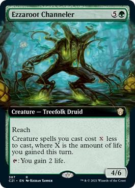 Ezzaroot Channeler (Extended Art) card from Commander 2021