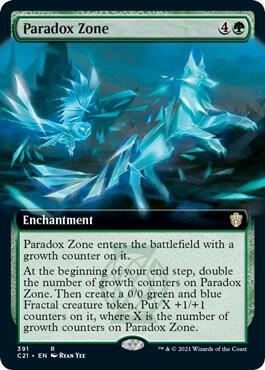 Paradox Zone (Extended Art) card from Commander 2021