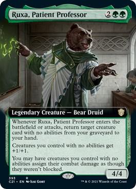 Ruxa, Patient Professor (Extended Art) card from Commander 2021