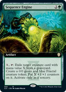 Sequence Engine (Extended Art) card from Commander 2021