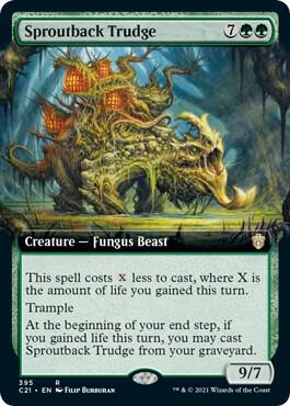Sproutback Trudge (Extended Art) card from Commander 2021