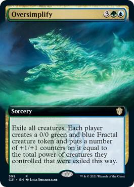 Oversimplify (Extended Art) card from Commander 2021