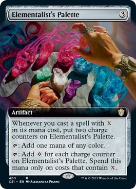 Elementalist's Palette (Extended Art) card from Commander 2021