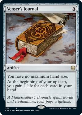 Venser's Journal card from Commander 2021