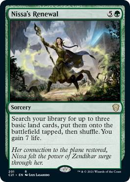 Nissa's Renewal card from Commander 2021