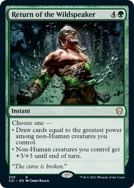 Return of the Wildspeaker card from Commander 2021