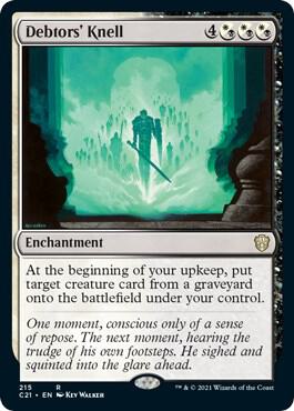 Debtors' Knell card from Commander 2021