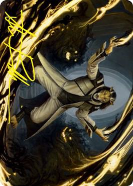 Leonin Lightscribe Art Card (Gold-Stamped Signature) card from Art Series: Strixhaven