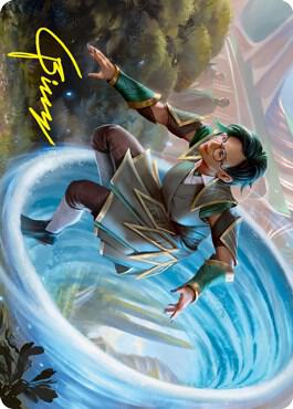 Vortex Runner Art Card (Gold-Stamped Signature) card from Art Series: Strixhaven