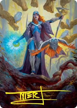 Kasmina, Enigma Sage Art Card (Gold-Stamped Signature) card from Art Series: Strixhaven