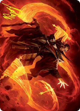 Plargg, Dean of Chaos Art Card (Gold-Stamped Signature) card from Art Series: Strixhaven