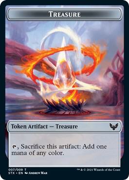 Treasure Token card from Strixhaven: School of Mages