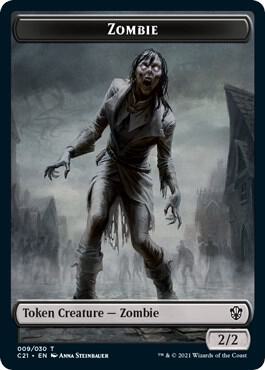 Zombie // Spirit Double-Sided Token card from Commander 2021