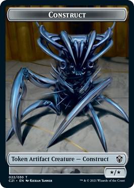 Construct (022) // Treasure Double-Sided Token card from Commander 2021