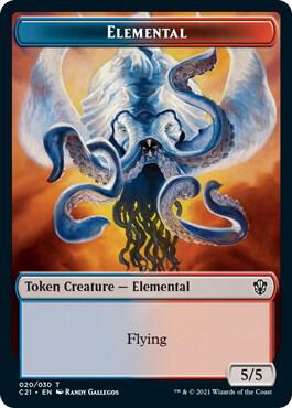 Elemental (020) // Copy Double-Sided Token card from Commander 2021