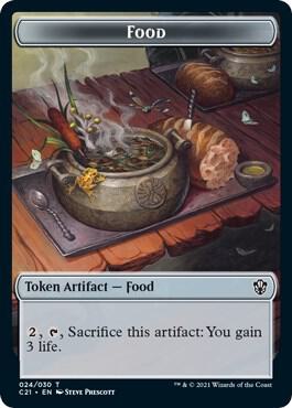 Food // Pest Double-Sided Token card from Commander 2021