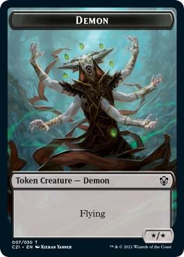 Demon // Fungus Beast Double-Sided Token card from Commander 2021