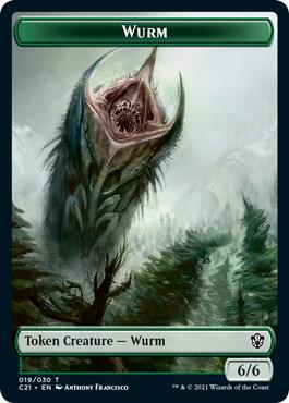 Wurm // Kraken Double-Sided Token card from Commander 2021