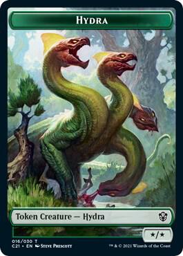 Hydra // Boar Double-Sided Token card from Commander 2021
