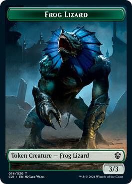 Frog Lizard // Elephant Double-Sided Token card from Commander 2021