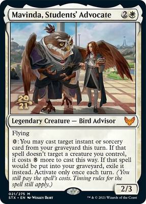 Mavinda, Students' Advocate card from Prerelease Cards