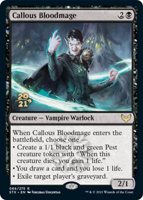 Callous Bloodmage card from Prerelease Cards