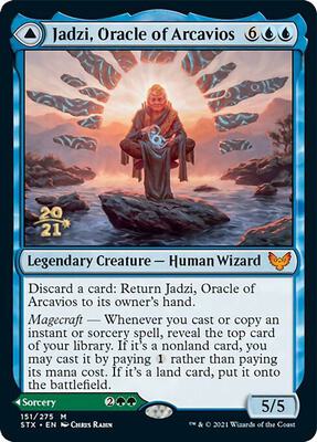 Jadzi, Oracle of Arcavios card from Prerelease Cards