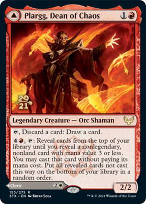 Plargg, Dean of Chaos card from Prerelease Cards