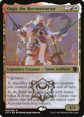 Osgir, the Reconstructor (Display Commander) - Thick Stock card from Commander 2021