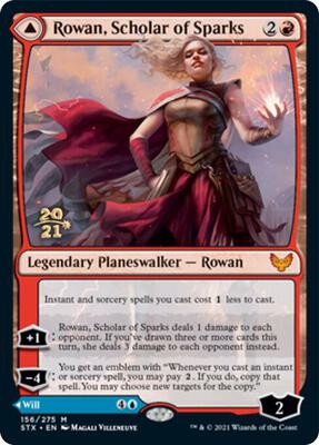 Rowan, Scholar of Sparks card from Prerelease Cards
