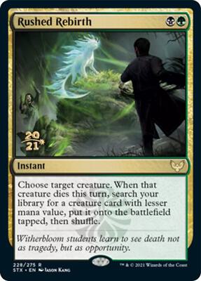 Rushed Rebirth card from Prerelease Cards