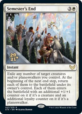 Semester's End card from Prerelease Cards