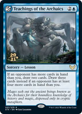 Teachings of the Archaics card from Prerelease Cards