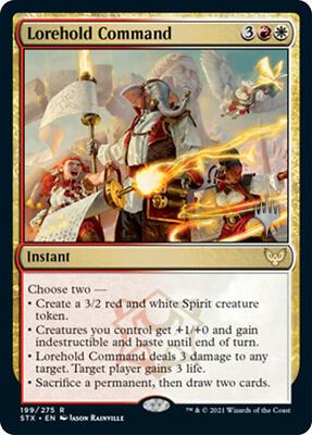 Lorehold Command card from Promo Pack: Strixhaven