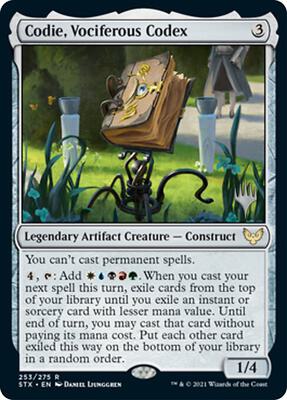 Codie, Vociferous Codex card from Promo Pack: Strixhaven