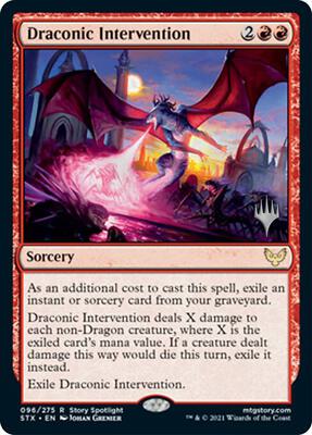 Draconic Intervention card from Promo Pack: Strixhaven