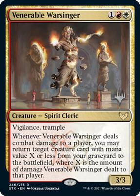 Venerable Warsinger card from Promo Pack: Strixhaven